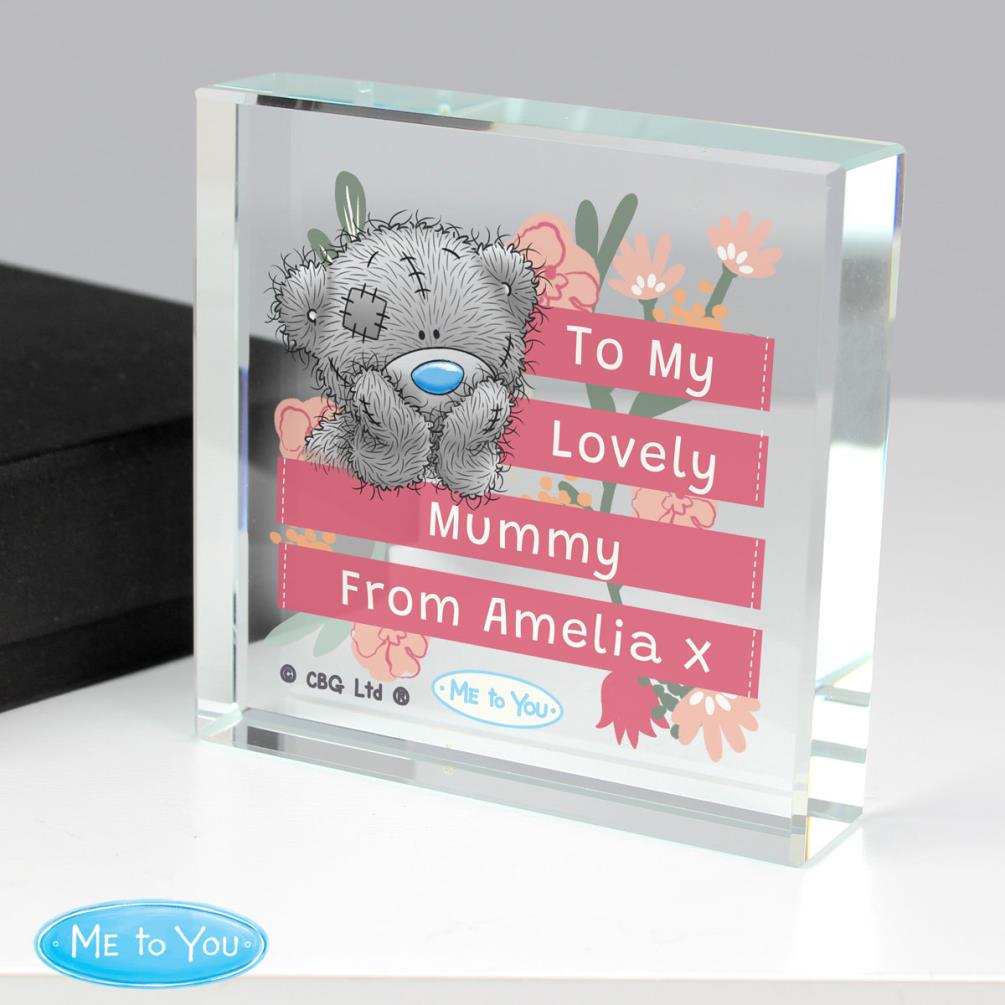 Personalised Me to You Floral Large Crystal Token Extra Image 2